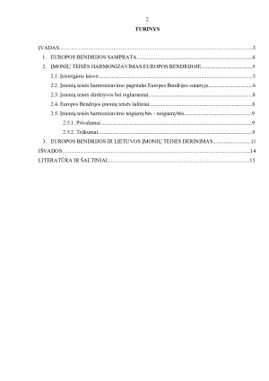 ĮMONIŲ TEISĖS HARMONIZAVIMAS EUROPOS BENDRIJOJE. Paveikslėlis 2