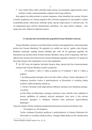 ĮMONIŲ TEISĖS HARMONIZAVIMAS EUROPOS BENDRIJOJE. Paveikslėlis 6