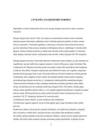 Civilinės atsakomybės rūšys ir formos. Paveikslėlis 9