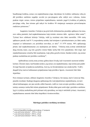Ar psichikos sutrikimų turintys žmonės turėtų būti laikomi nepakaltinamais. Paveikslėlis 9
