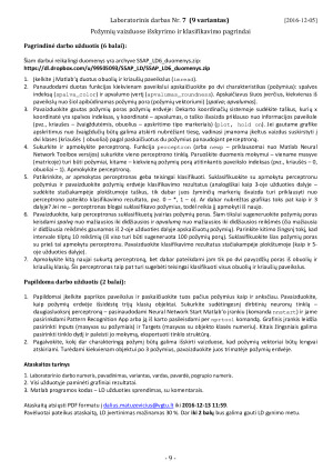 Požymių vaizduose išskyrimo ir klasifikavimo pagrindai