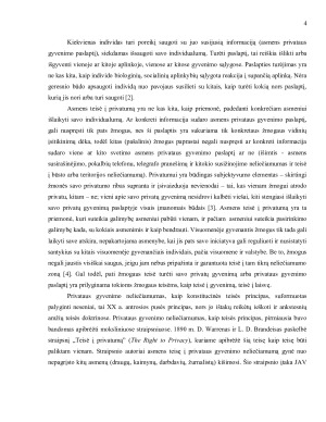 Asmens privatus gyvenimas, neliečiamumas ir apsauga LR Konstitucijoje. Paveikslėlis 4