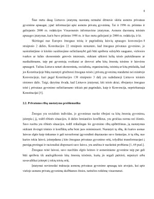 Asmens privatus gyvenimas, neliečiamumas ir apsauga LR Konstitucijoje. Paveikslėlis 8