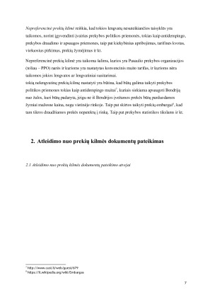 ATLEIDIMO NUO PREKIŲ KILMĖS DOKUMENTŲ PATEIKIMO ATVEJAI IR JŲ TAIKYMO TVAKA. Paveikslėlis 7