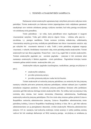 Atsakomybės už mokesčių įstatymų pažeidimus rūšys, jų ypatumai. Paveikslėlis 4