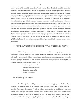 Atsakomybės už mokesčių įstatymų pažeidimus rūšys, jų ypatumai. Paveikslėlis 7