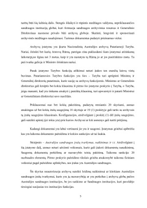 Australijos ir Šveicarijos archyvų teisinio reglamentavimo palyginimas. Paveikslėlis 5