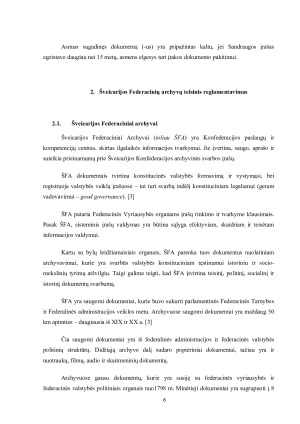 Australijos ir Šveicarijos archyvų teisinio reglamentavimo palyginimas. Paveikslėlis 6