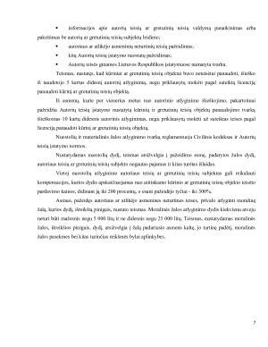 AUTORIŲ TEISĖS IR ĮSTATYMAI. Paveikslėlis 7