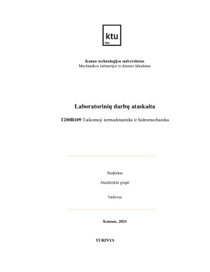 Termodinamikos laboratorinių darbų ataskaitos