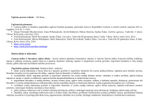 Literatūros ilgalaikis pamokų planas