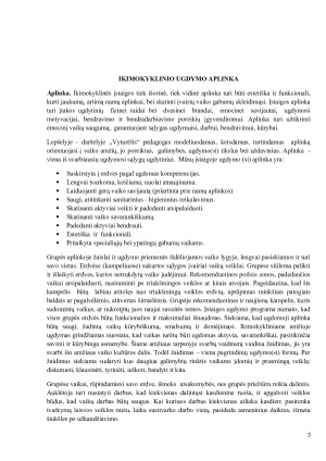 Ikimokyklinio ugdymo aplinkos ir vaiko veiklos tyrimas. Paveikslėlis 3