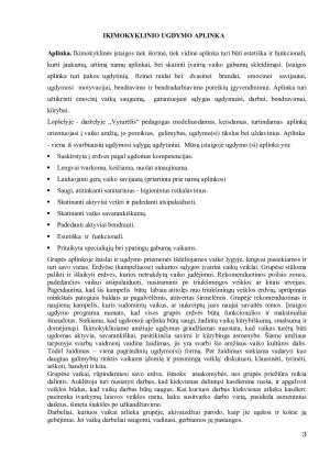 Ikimokyklinio ugdymo aplinkos reikšmė vaiko raidai. Paveikslėlis 3