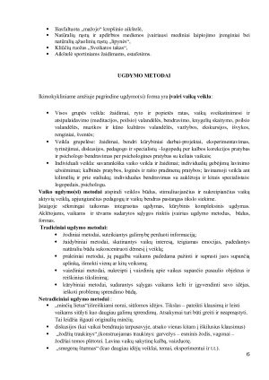 Ikimokyklinio ugdymo aplinkos reikšmė vaiko raidai. Paveikslėlis 6