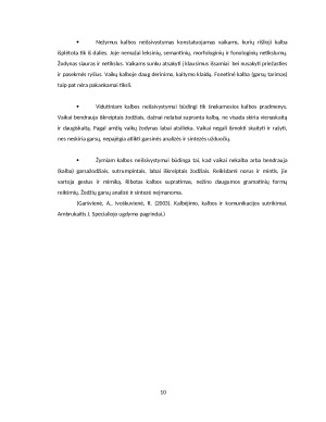 Kalbėjimo ir kalbos sutrikimų turinčių vaikų ugdymo aspektai. Paveikslėlis 10