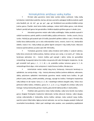 Kalbėjimo ir kalbos sutrikimų turinčių vaikų ugdymo aspektai. Paveikslėlis 4