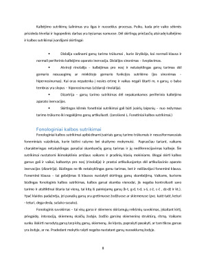 Kalbėjimo ir kalbos sutrikimų turinčių vaikų ugdymo aspektai. Paveikslėlis 8