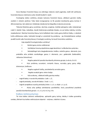 Kalbėjimo ir kalbos sutrikimų turinčių vaikų ugdymo aspektai. Paveikslėlis 9