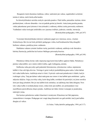KOMUNIKAVIMO KOMPETENCIJOS UGDYMO METODAI IR BŪDAI IKIMOKYKLINIO AMŽIAUS TARPSNYJE. Paveikslėlis 7