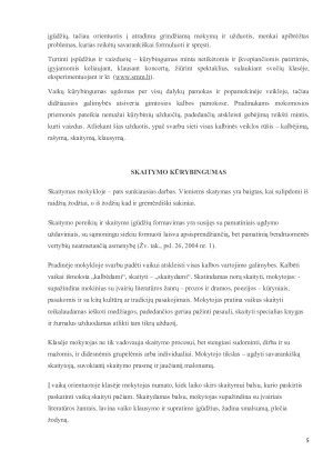 Kūrybiškumo ugdymas lietuvių kalbos pamokose. Paveikslėlis 5