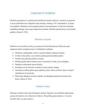 Lipdymas modelinu, moliu. Ugdomasis poveikis. Paveikslėlis 4