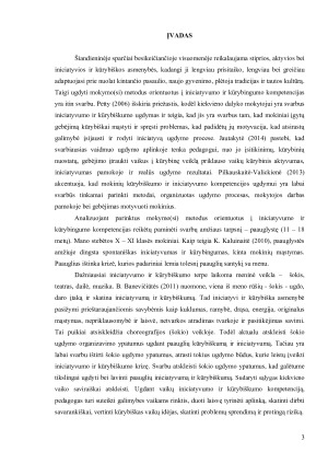 MOKYMO(SI) METODŲ, ORIENTUOTŲ Į INICIATYVUMO IR KŪRYBIŠKUMO KOMPETENCIJŲ UGDYMĄ, TAIKYMAS. Paveikslėlis 3