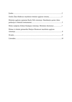 Ritminio ugdymo ypatumai Emilio Žako-Dalkrozo, Karlo Orfo, Zoltano Kodajaus ir Marijos Montesori muzikinio ugdymo sistemose. Paveikslėlis 2