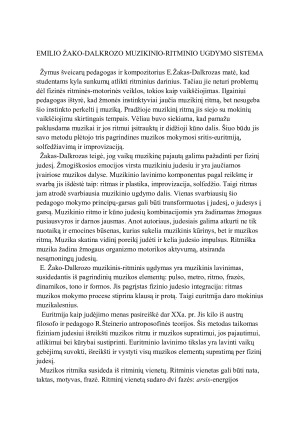 Ritminio ugdymo ypatumai Emilio Žako-Dalkrozo, Karlo Orfo, Zoltano Kodajaus ir Marijos Montesori muzikinio ugdymo sistemose. Paveikslėlis 4