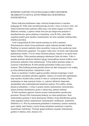 Ritminio ugdymo ypatumai Emilio Žako-Dalkrozo, Karlo Orfo, Zoltano Kodajaus ir Marijos Montesori muzikinio ugdymo sistemose. Paveikslėlis 6