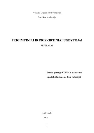 PRIGIMTINIAI IR PRISKIRTINIAI UGDYTOJAI. Paveikslėlis 1