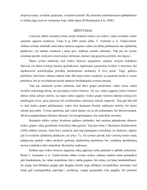Rizikos grupės vaikų socializacija ir mokymosi motyvacija. Paveikslėlis 2