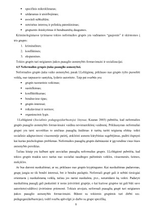 Socialinio pedagogo darbas su neformaliomis paauglių grupėmis. Paveikslėlis 8