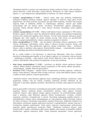 Specialiųjų poreikių vaikų ugdymas - klausos ir regos sutrikimų kompensavimas. Paveikslėlis 5