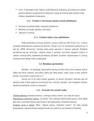 DANTŲ PASTOS „ECODENTA“ MARKETINGO KOMPLEKSO IR MAKROAPLINKŲ ANALIZĖ. Paveikslėlis 8