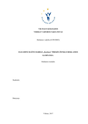 „Karūnos“ PREKĖS ŽENKLO REKLAMOS KAMPANIJA