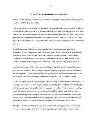 EKOLOGIŠKŲ PREKIŲ MARKETINGO YPATUMAI. Paveikslėlis 9