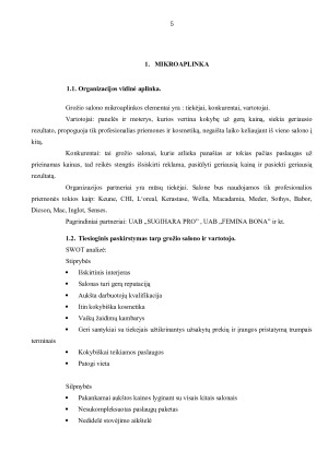 GROŽIO SALONO „STUDIJA PLIUS” MARKETINGO PLANAS. Paveikslėlis 5