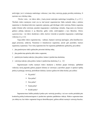 ĮMONĖS „PADVAISKAS IR KO” VARTOTOJŲ SEGMENTAVIMAS. Paveikslėlis 5