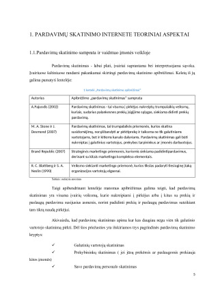 Įmonės pardavimų skatinimo internete planavimas. Paveikslėlis 5