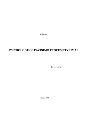 Psichologijos pažinimo procesų tyrimas