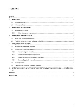 Kainodara, kainų nustatymo metodai. Paveikslėlis 2
