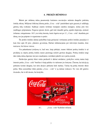PREKĖS „COCA - COLA“ MARKETINGO ANALIZĖ. Paveikslėlis 7