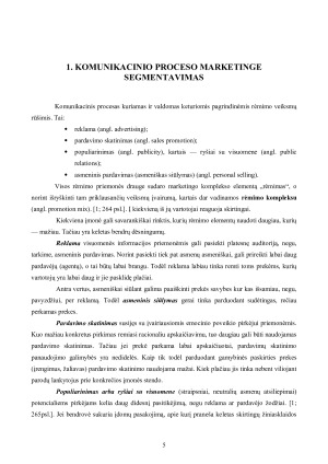 POPULIARINIMO ORGANIZAVIMAS X TIPO RINKOJE. Kursinis. Paveikslėlis 5