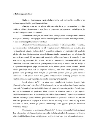 Prekės ženklo „Green Feel‘s“ marketingo strategijos analizė. Paveikslėlis 3