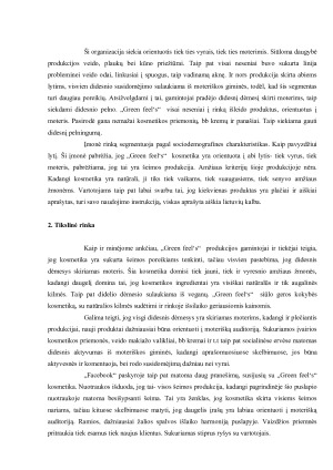 Prekės ženklo „Green Feel‘s“ marketingo strategijos analizė. Paveikslėlis 4