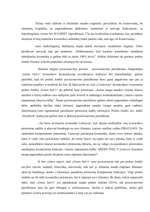 Prekės ženklo „Green Feel‘s“ marketingo strategijos analizė. Paveikslėlis 7