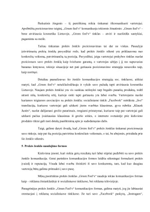 Prekės ženklo „Green Feel‘s“ marketingo strategijos analizė. Paveikslėlis 8