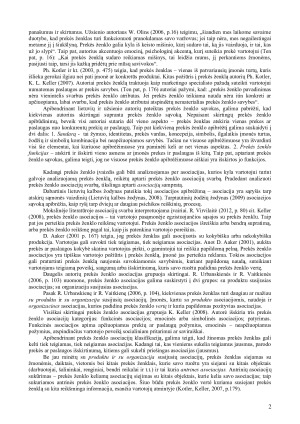 PREKĖS ŽENKLO „RŪTA“ ASOCIACIJŲ ANALIZĖ. Paveikslėlis 2