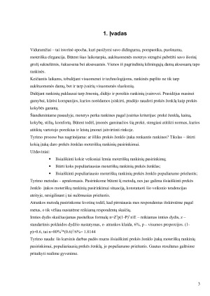 PREKĖS ŽENKLO ĮTAKA MOTERIŠKŲ RANKINIŲ PASIRINKIMUI TYRIMAS. Paveikslėlis 3