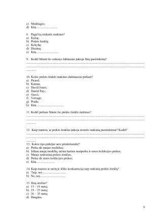 PREKĖS ŽENKLO ĮTAKA MOTERIŠKŲ RANKINIŲ PASIRINKIMUI TYRIMAS. Paveikslėlis 9